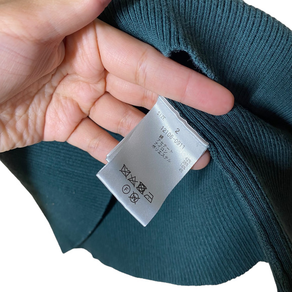 Kurane Clane Knit Forest Green Sleeveless top sz 2 - Picture 5 of 5